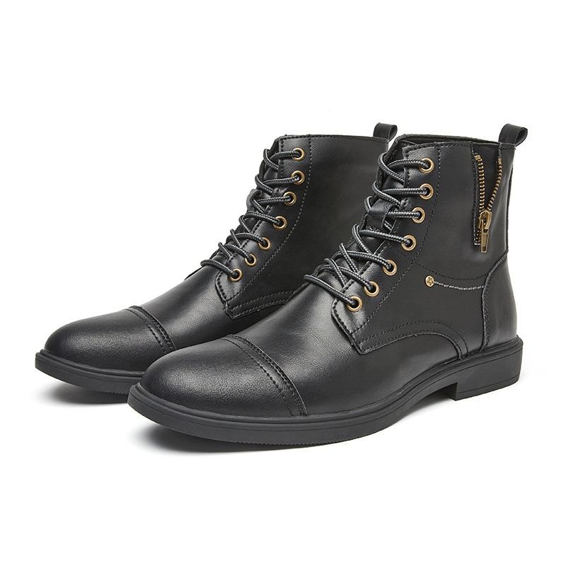 BootsBoots Homme Casual Dessus En Cuir Et À Bout Droit Style Balmoral Boots Boots