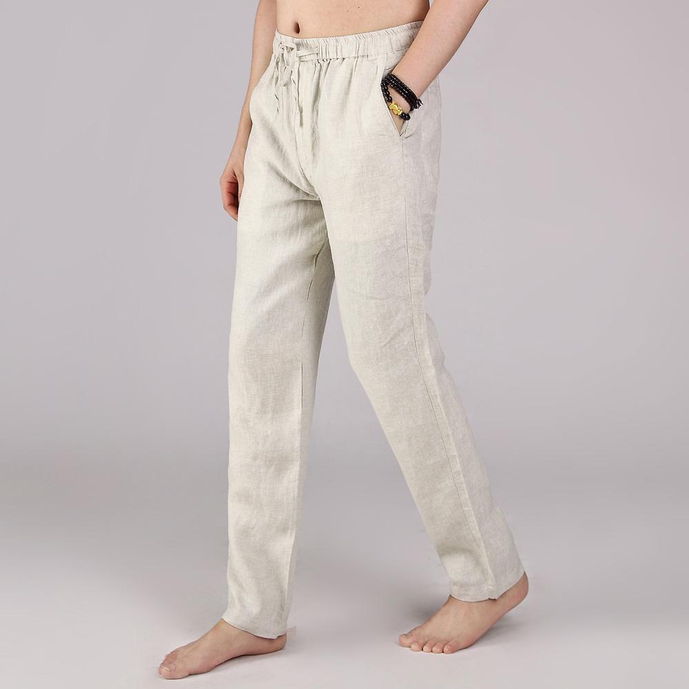 Pantalons, LeggingsPantalon Ample En Lin À Taille Élastiquée Femme Femme Femme