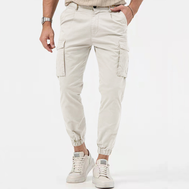 PantalonsPantalon Cargo Coupe Straight En Coton Stretch Homme Homme Homme