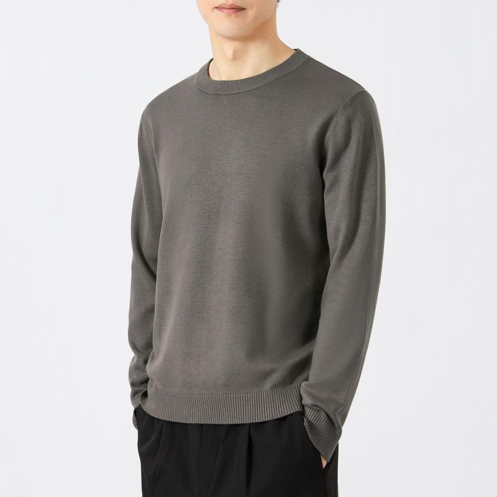 Pulls, Sweats, GiletsPull En Coton Homme Avec Maille Fantaisie Sur L’Avant Homme Homme